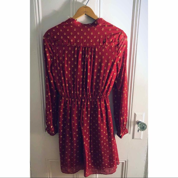 Alex and Alex Semi-Sheer Silk Wrap Dress - Picture 3 of 3